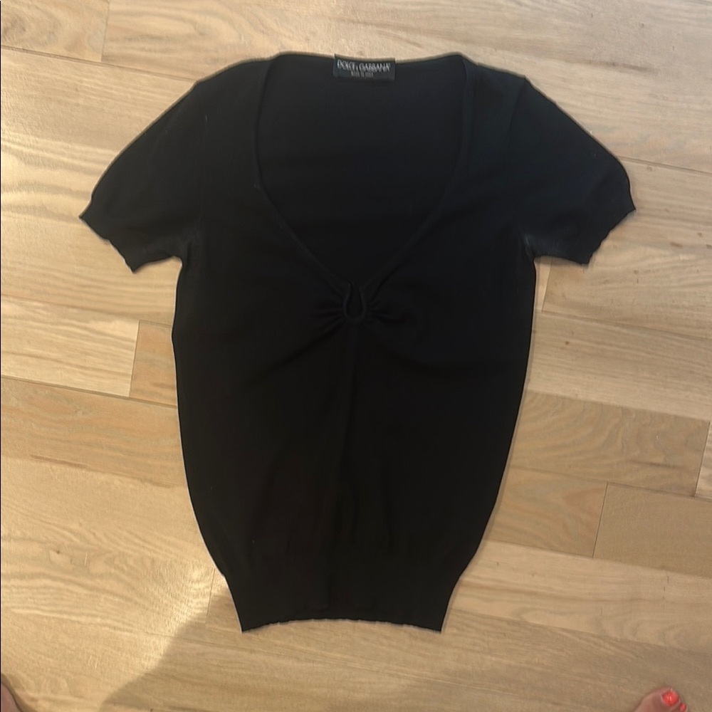 Dolce & Gabanna Black Short Sleeve Top